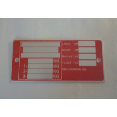 rs0162 Besiktningsskylt Universal 130x55mm 